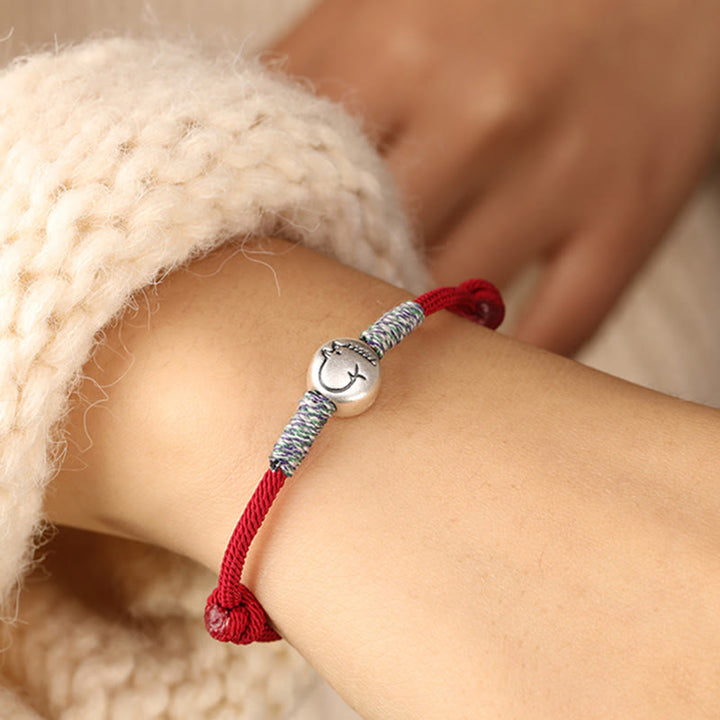 Buddha Stones999スターリングシルバー 馬年 十二支 紐編み幸運ブレスレット - image 7