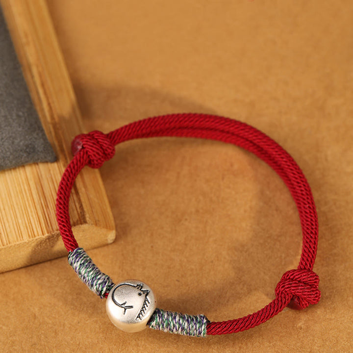 Buddha Stones999スターリングシルバー 馬年 十二支 紐編み幸運ブレスレット - image 2