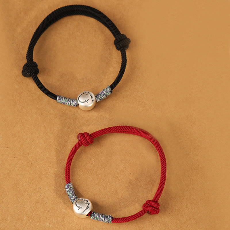 Buddha Stones999スターリングシルバー 馬年 十二支 紐編み幸運ブレスレット - image 57