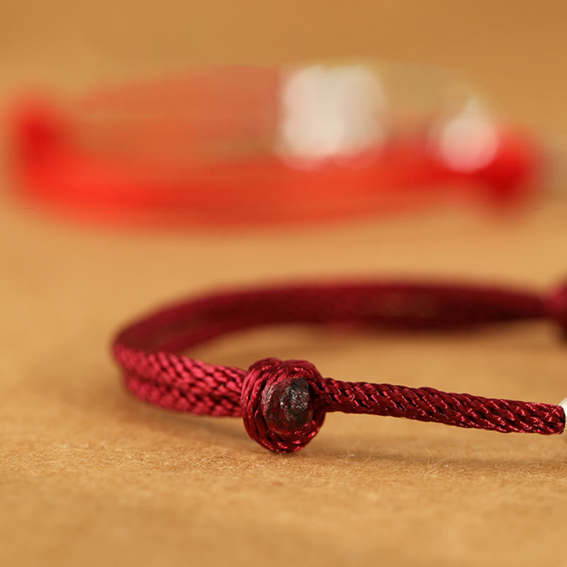 Buddha Stones999スターリングシルバー 馬年福文字チャームストリング編み込み幸運ブレスレット - image 7