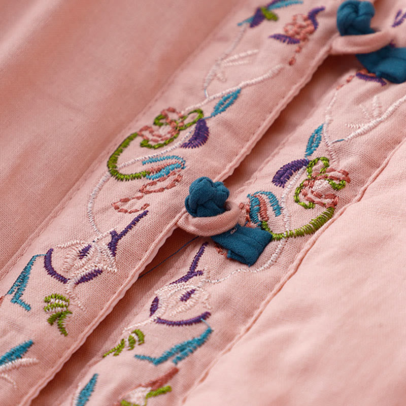 Buddha Stones冬 花刺繍 カエルボタン 長袖 レディース サーマルジャケット - image 11