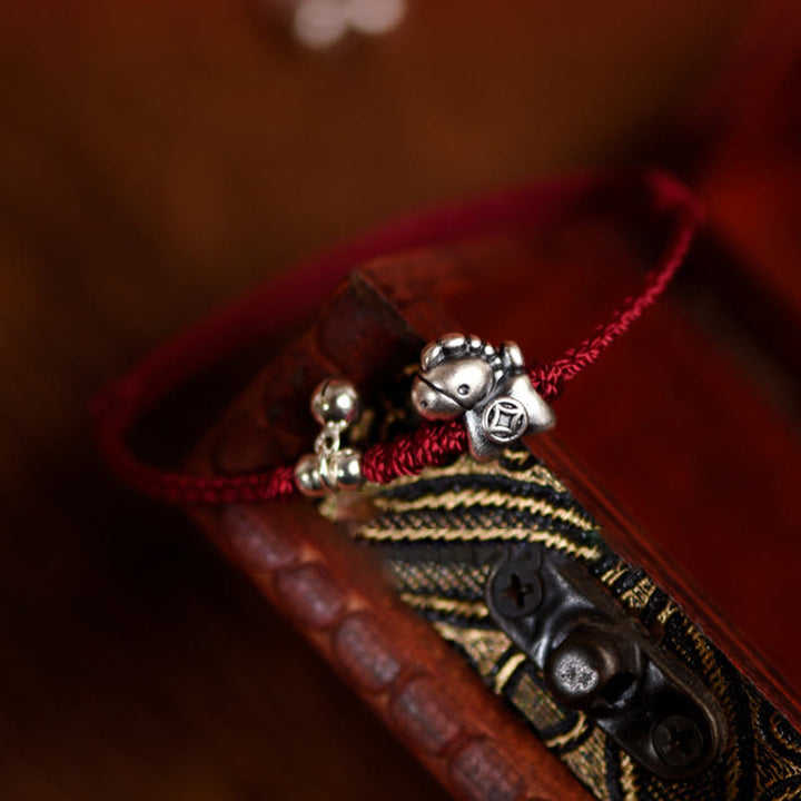 Buddha Stones999スターリングシルバー 馬年 925スターリングシルバー ベルストリング 幸運 子供 大人 ブレスレット アンクレット - image 10