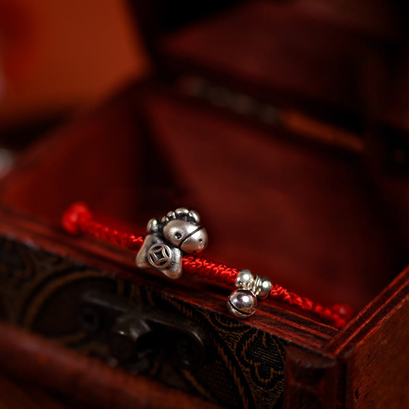 Buddha Stones999スターリングシルバー 馬年 925スターリングシルバー ベルストリング 幸運 子供 大人 ブレスレット アンクレット - image 11