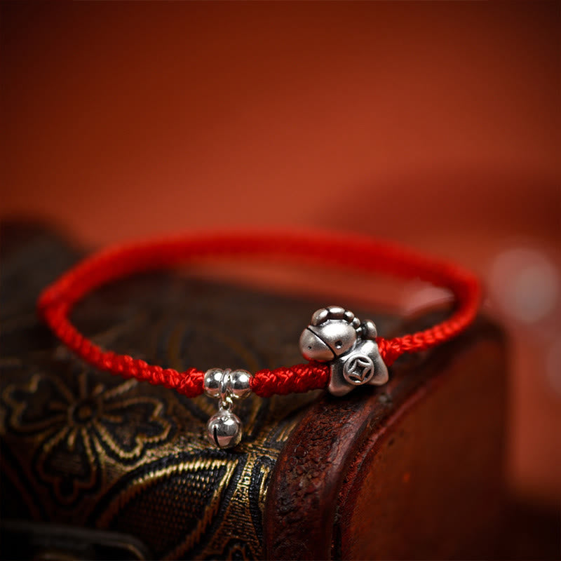 Buddha Stones999スターリングシルバー 馬年 925スターリングシルバー ベルストリング 幸運 子供 大人 ブレスレット アンクレット - image 9