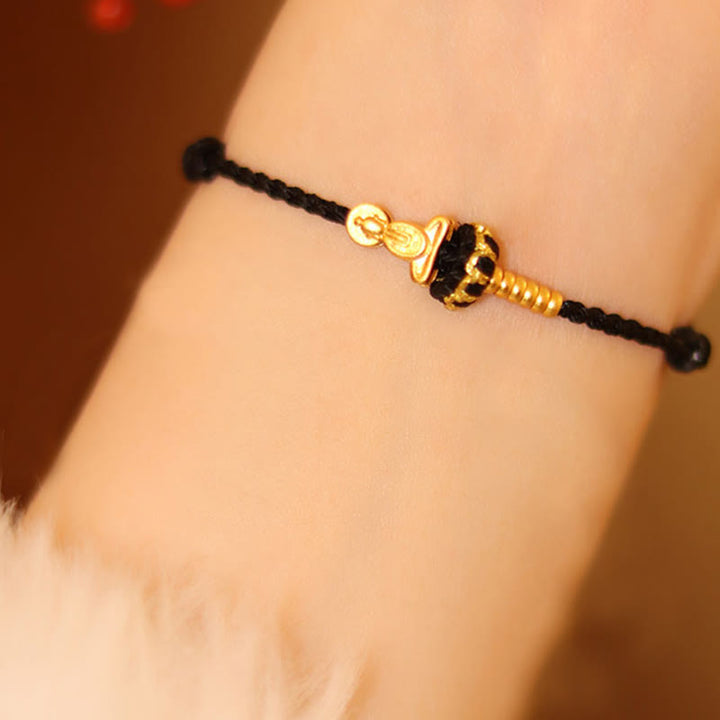 Buddha Stones無形の仏蓮結び赤紐守護 編み込みブレスレット - image 12