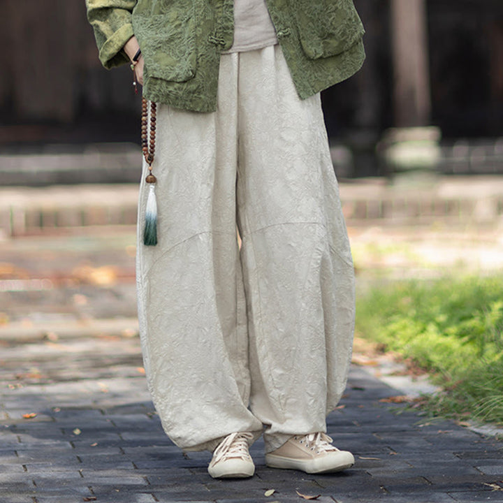 Buddha Stones秋 ジャカード レディース フロッグボタン 長袖シャツ パンツ コットンリネン 衣類 - image 30