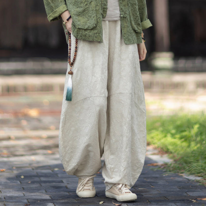 Buddha Stones秋 ジャカード レディース フロッグボタン 長袖シャツ パンツ コットンリネン 衣類 - image 32