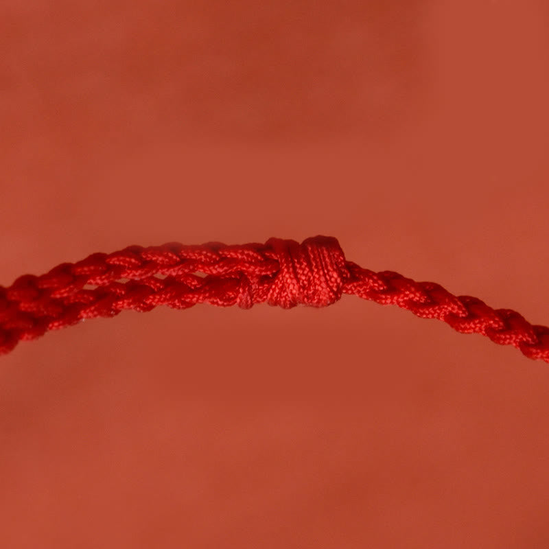 Buddha Stones辰砂平和のお守りチャームハンドメイド 紐 調節可能良縁祈願ブレスレット アンクレット - image 8