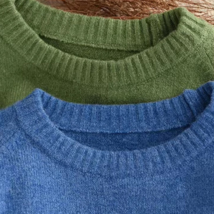 Buddha Stones冬用クルーネック 暖かい 長袖 レディース コットン ニットセーター - image 7