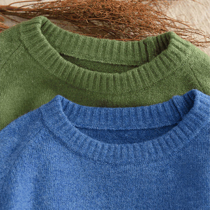 Buddha Stones冬用クルーネック 暖かい 長袖 レディース コットン ニットセーター - image 6