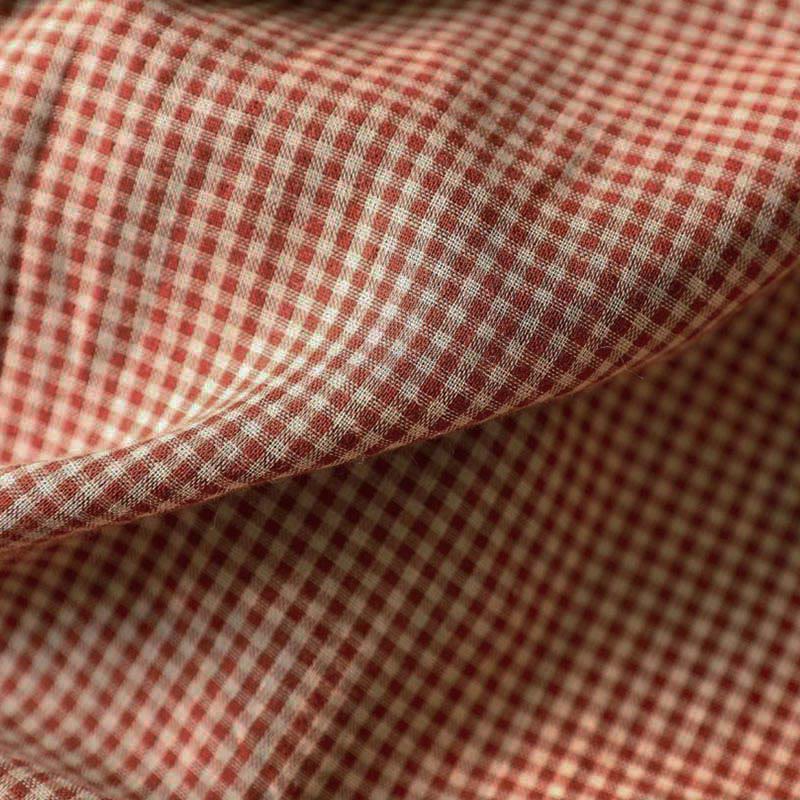 Buddha Stones秋 チェック柄 ボタンダウン フリルカラー 長袖 レディース コットンシャツ - image 11