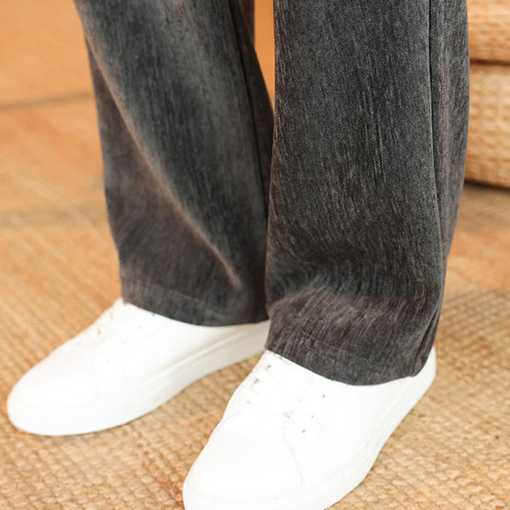 Buddha Stones 2点セット 冬用 厚手 メンズ 唐装 カエルボタン コットン コーデュロイ 長袖 ジャケット パンツ セット ポケット付き - image 21