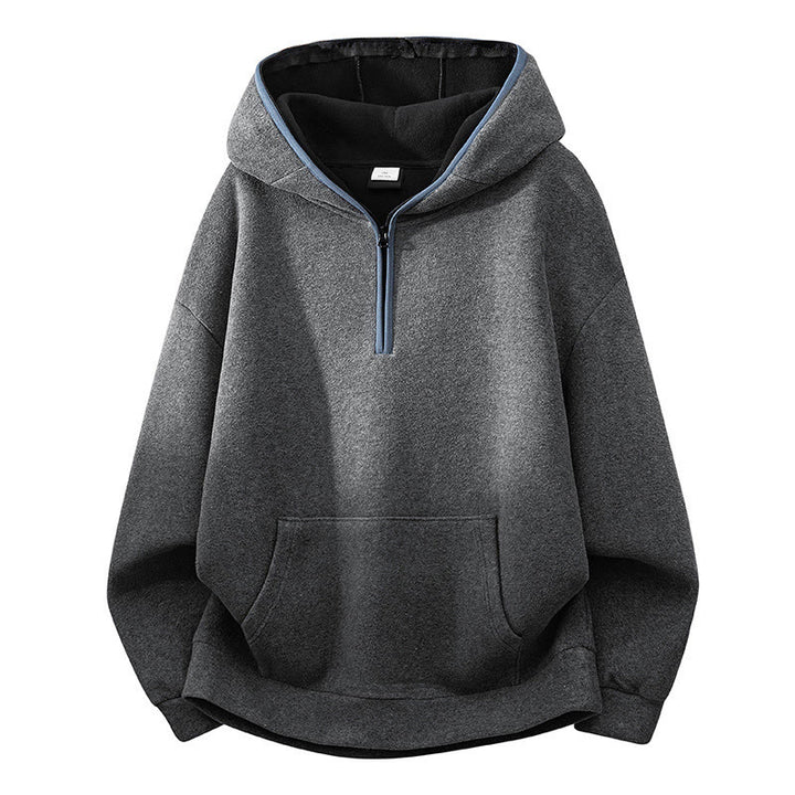 Buddha Stones秋冬 ジッパーデザイン フリース裏地 長袖 コットン メンズ パーカー - ダークグレー - US/UK/AU42、 EU52 (3XL) - image 11