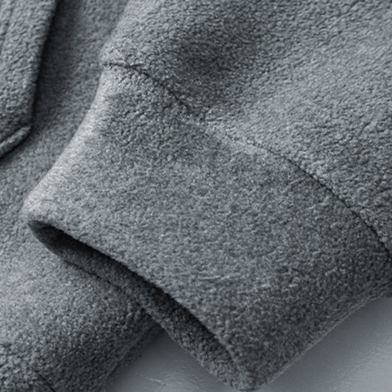 Buddha Stones秋冬 ジッパーデザイン フリース裏地 長袖 コットン メンズ パーカー - image 6