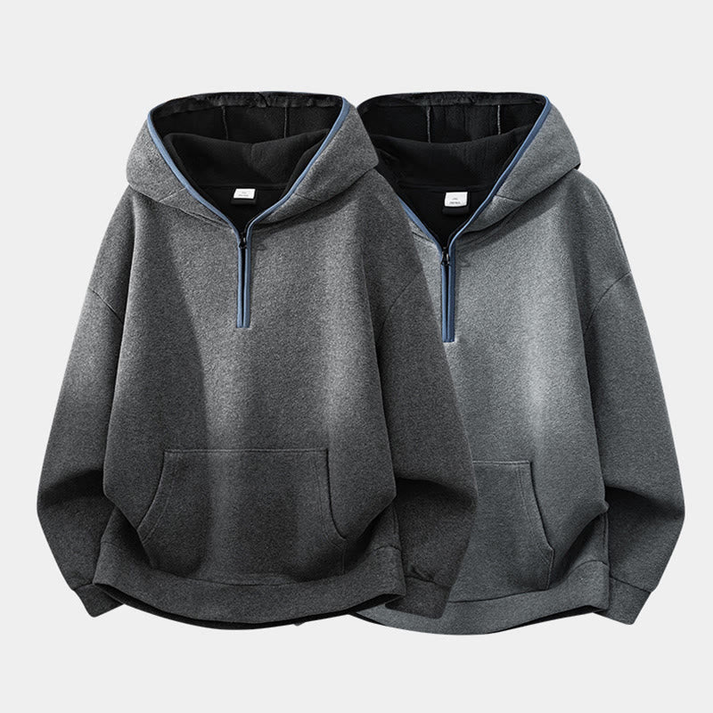 Buddha Stones秋冬 ジッパーデザイン フリース裏地 長袖 コットン メンズ パーカー - image 13