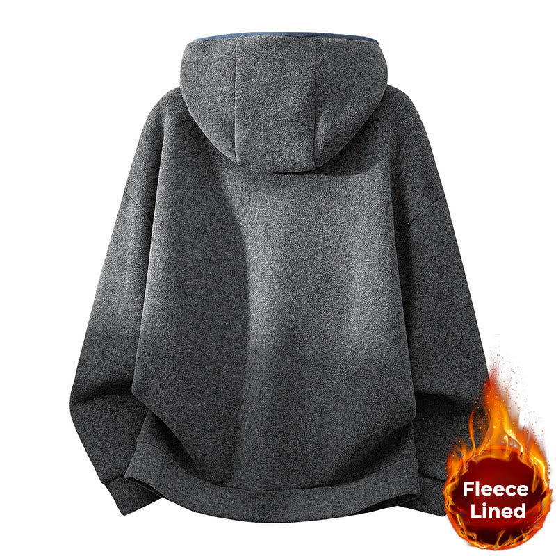 Buddha Stones秋冬 ジッパーデザイン フリース裏地 長袖 コットン メンズ パーカー - image 12