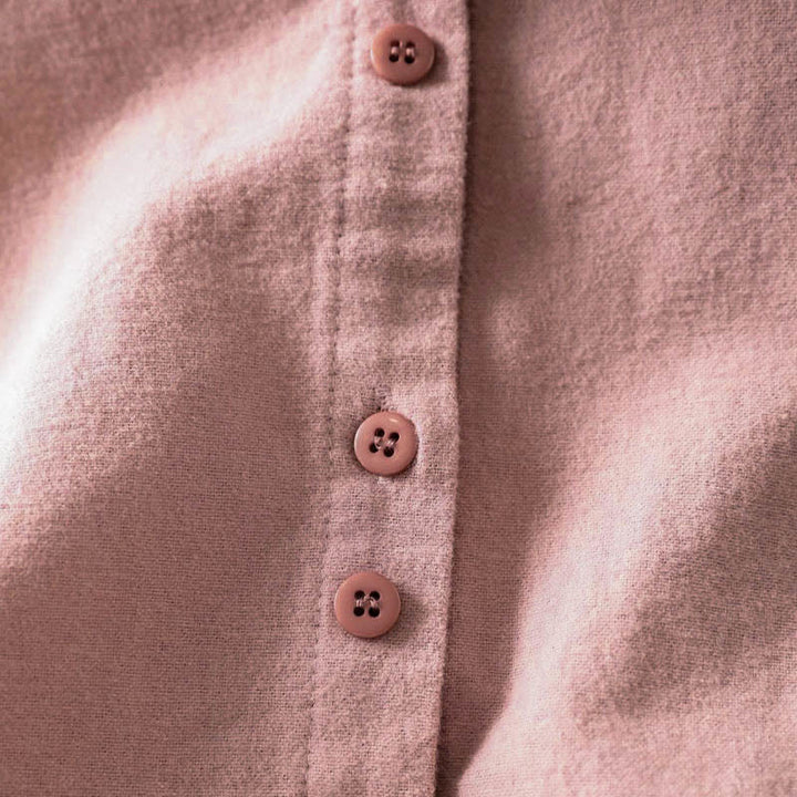 Buddha Stones秋冬 無地 ボタンダウン スタンドカラー 長袖 レディース コットンシャツ - image 10