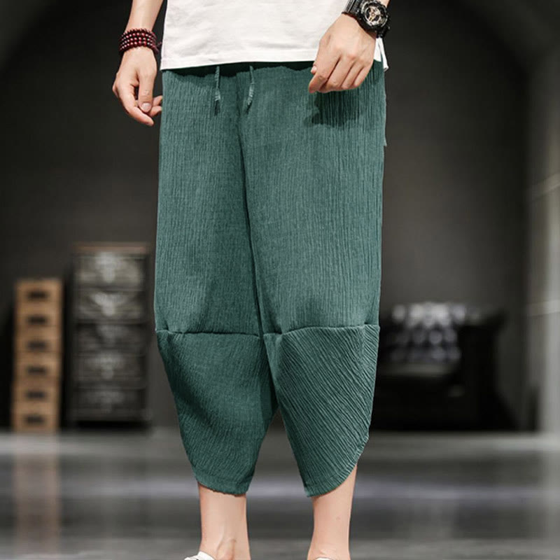 Buddha Stonesサマーソリッド メンズ クロップドパンツ ポケット付き - image 11