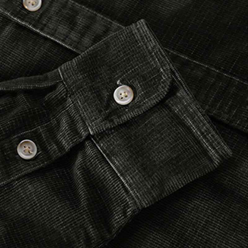 Buddha Stonesカジュアルコーデュロイ無地メンズ長袖コットン厚手ジャケット ポケット付き - image 6