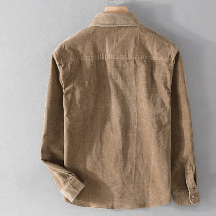 Buddha Stonesカジュアルコーデュロイ無地メンズ長袖コットン厚手ジャケット ポケット付き - image 8