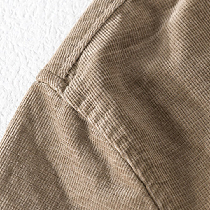 Buddha Stonesカジュアルコーデュロイ無地メンズ長袖コットン厚手ジャケット ポケット付き - image 10