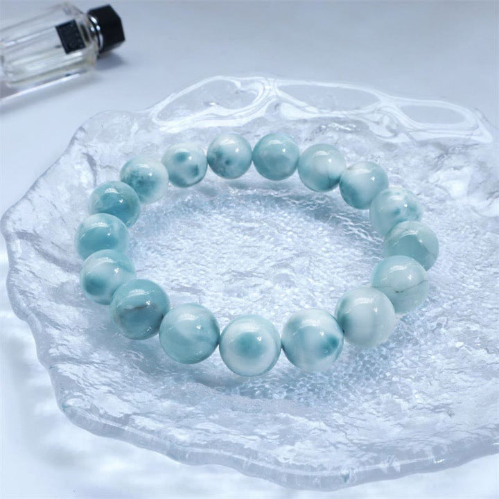 Buddha Stones天然ラリマーの知恵と自信のブレスレット - image 3