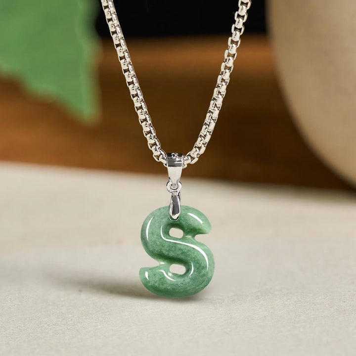 Buddha Stones天然AZ文字翡翠 チタン鋼 ワイドチェーン豊かさのネックレスペンダント - image 27