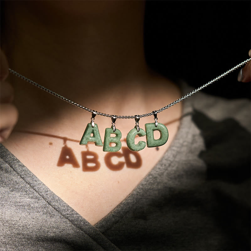 Buddha Stones天然AZ文字翡翠 チタン鋼 ワイドチェーン豊かさのネックレスペンダント - image 39