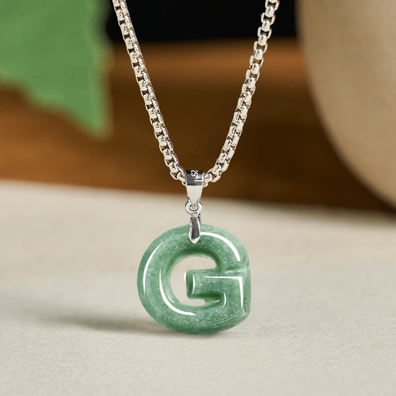 Buddha Stones天然AZ文字翡翠 チタン鋼 ワイドチェーン豊かさのネックレスペンダント - G - image 15