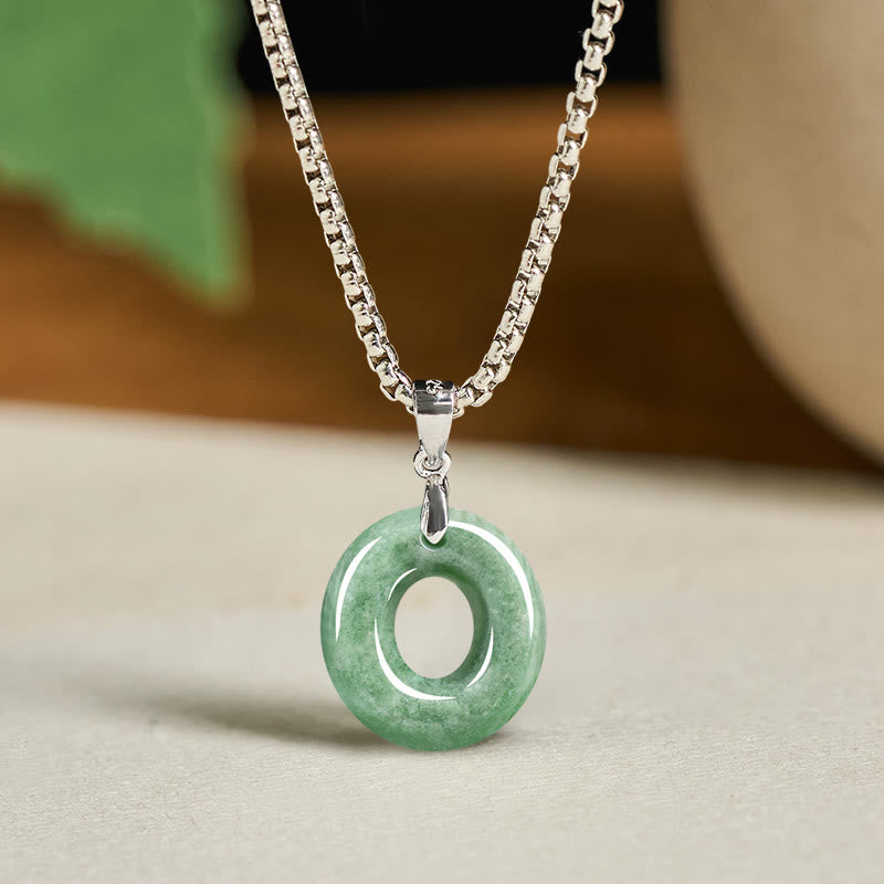 Buddha Stones天然AZ文字翡翠 チタン鋼 ワイドチェーン豊かさのネックレスペンダント - image 23