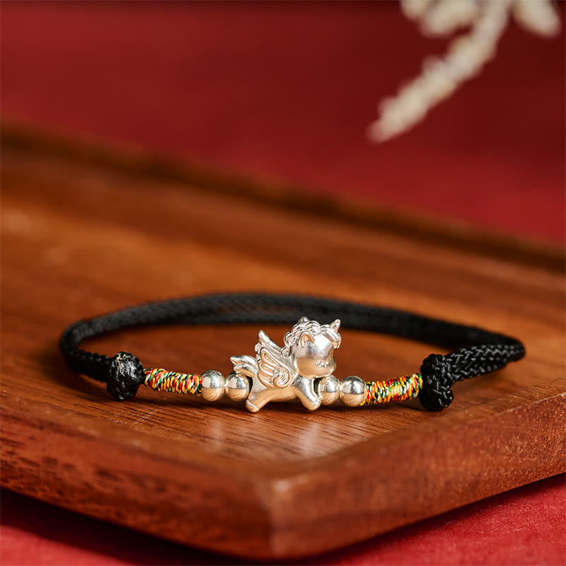 Buddha Stones925スターリングシルバー 馬年豊かさの紐ブレスレット - image 14