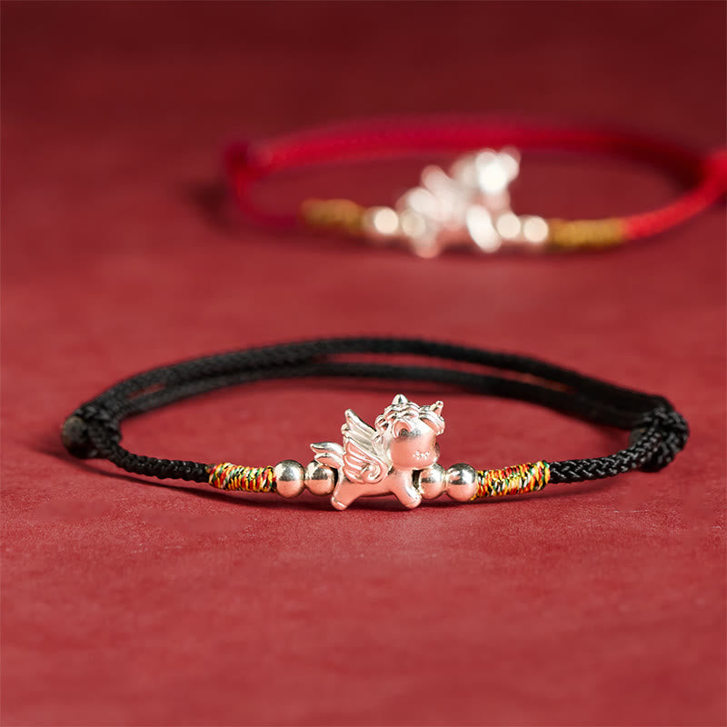 Buddha Stones925スターリングシルバー 馬年豊かさの紐ブレスレット - image 17