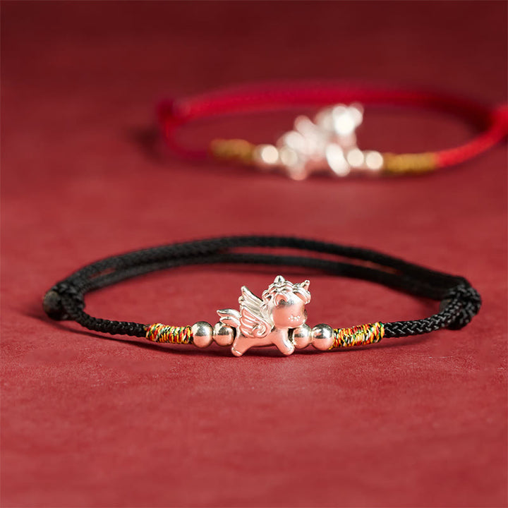 Buddha Stones925スターリングシルバー 馬年豊かさの紐ブレスレット - image 17