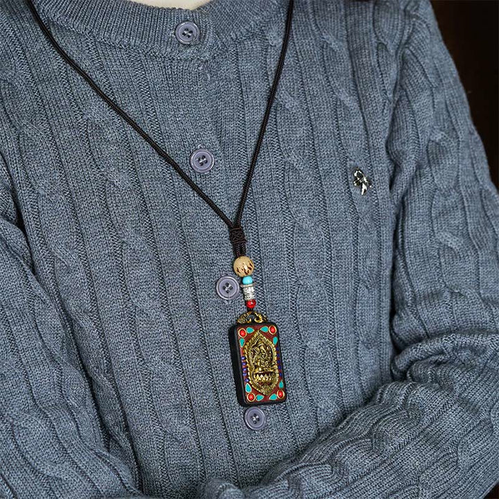 Buddha Stonesチベット ガネーシャ ガンパティ 象黒檀平和 ネックレス ペンダント - image 30