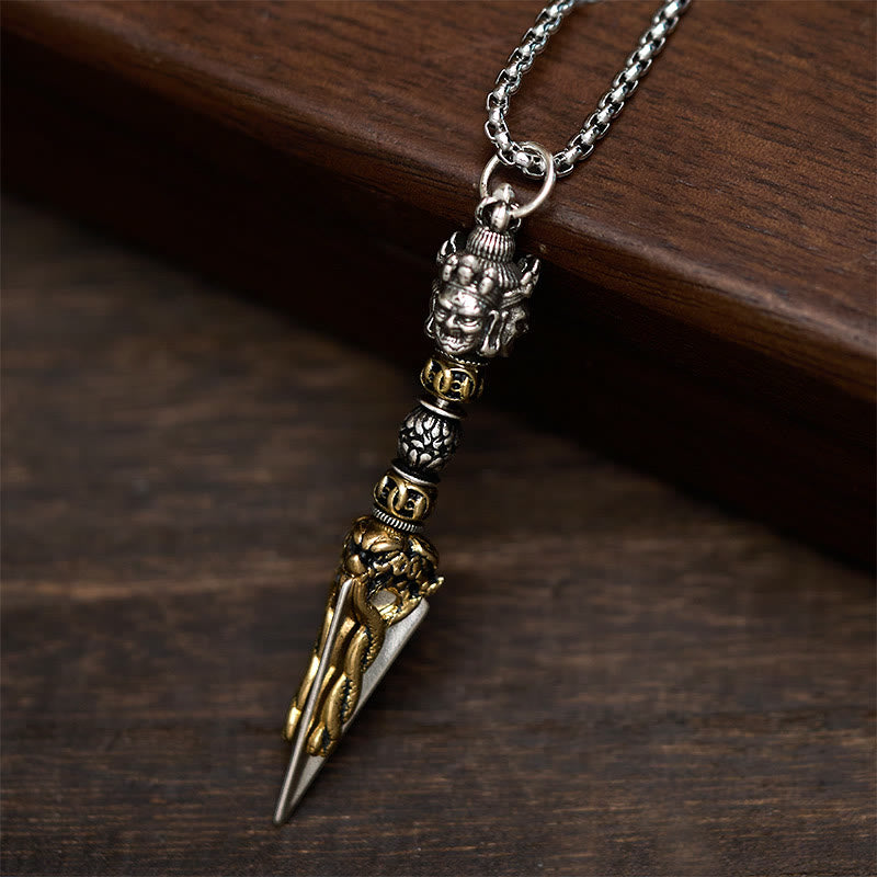 Buddha Stones金剛杵 ヴァジュラキラ 銅製 ヒーリング スピリチュアルパワー ネックレス ペンダント - image 1