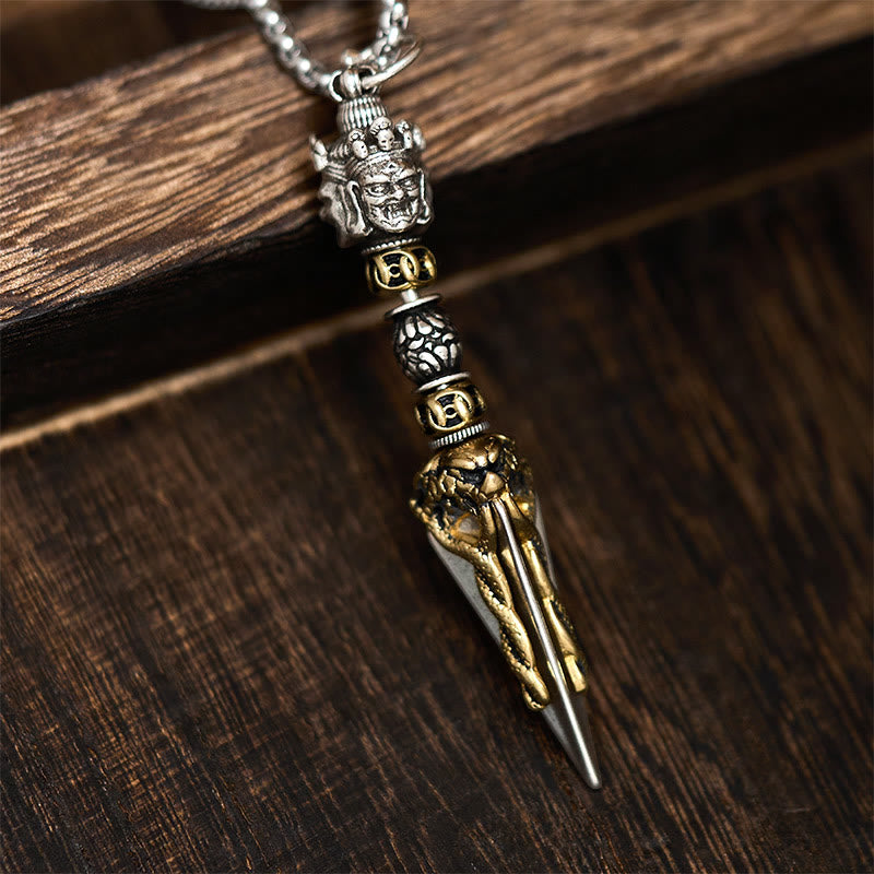 Buddha Stones金剛杵 ヴァジュラキラ 銅製 ヒーリング スピリチュアルパワー ネックレス ペンダント - ヴァジュラ - image 0