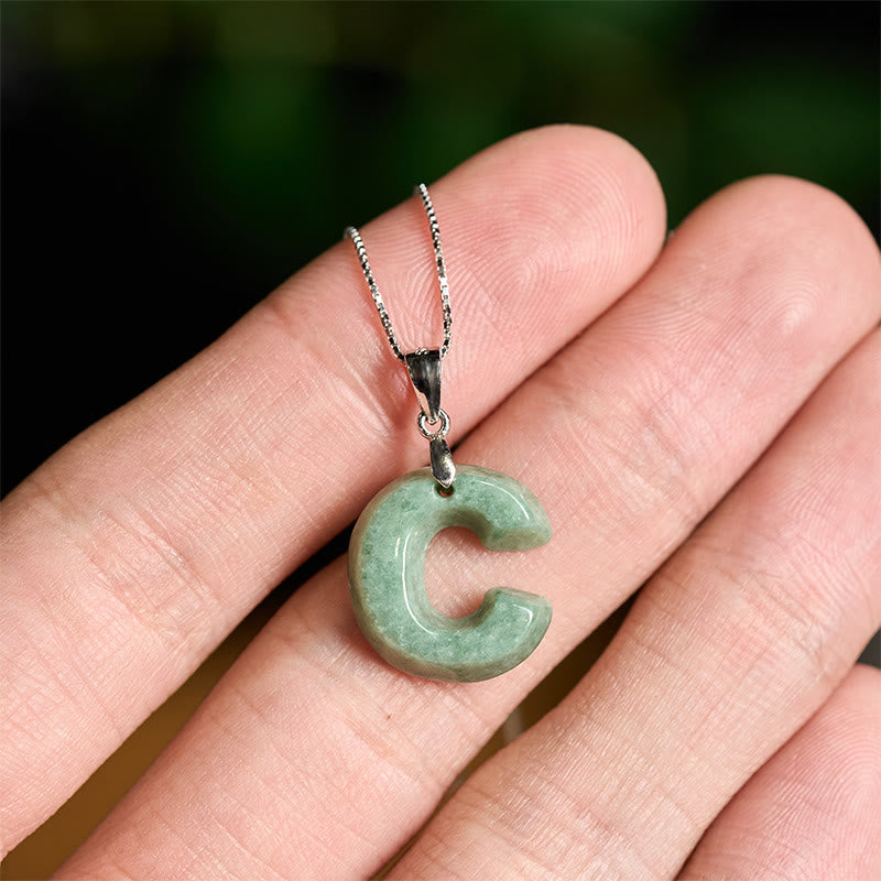 Buddha Stones天然 AZ 文字翡翠 925 スターリングシルバー シルムチェーン豊かさのネックレスペンダント - image 20