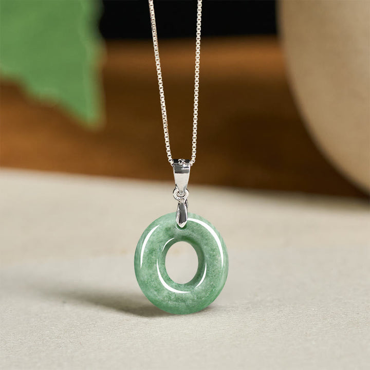 Buddha Stones天然 AZ 文字翡翠 925 スターリングシルバー シルムチェーン豊かさのネックレスペンダント - O - image 38