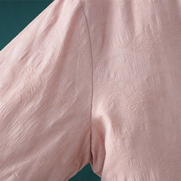 Buddha Stones冬用 カエルボタン刺繍 花 つる オープンフロント コットン 長袖 レディース サーマルジャケット - image 13