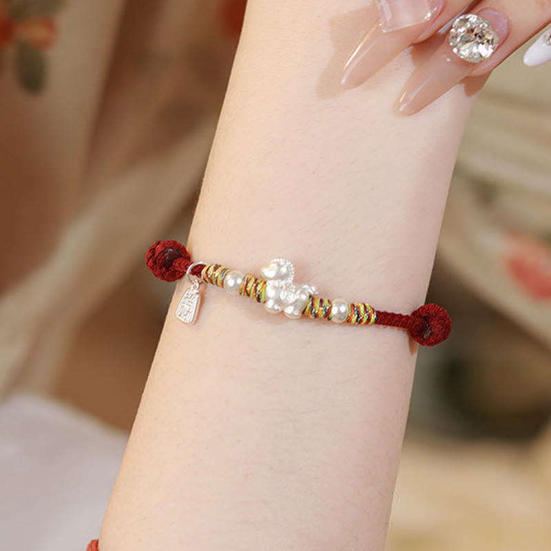 Buddha Stones999スターリングシルバー 馬年 自由 手作業製 ストリングブレスレット - image 7