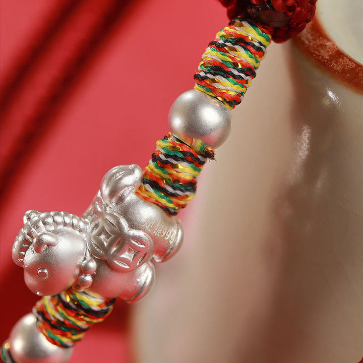 Buddha Stones999スターリングシルバー 馬年 自由 手作業製 ストリングブレスレット - image 14