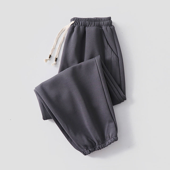 Buddha Stones秋冬 無地 ドローストリング レギュラー フリース裏地 伸縮性ウエスト メンズ コットン ハーレムパンツ ポケット付き - ダークグレー（裏起毛バージョン） - US/UK/AU54、 EU64 (9XL) - image 11