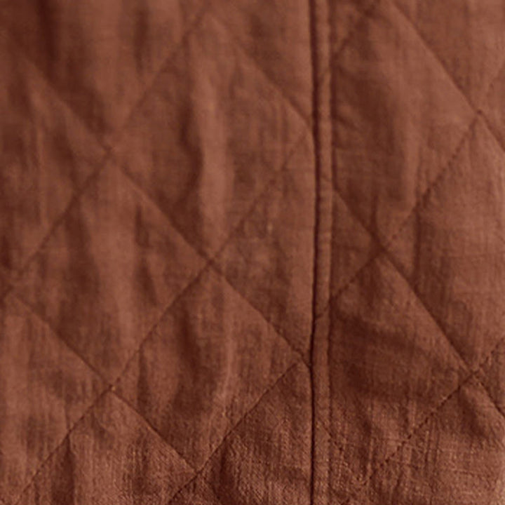 Buddha Stones冬 ダイヤモンド柄 コットン レディース ポケット付きパンツ - image 6