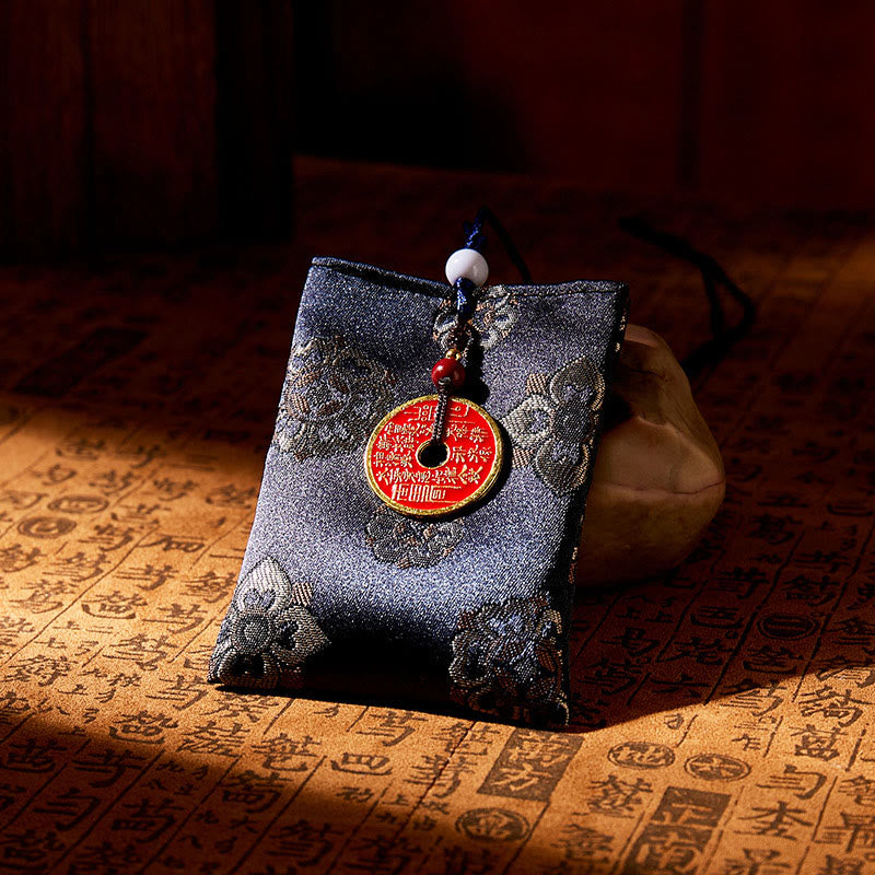 Buddha Stonesの幽霊お金を使うジャカード刺繍サシェ良縁祈願吊り下げ装飾 - 青 - image 5