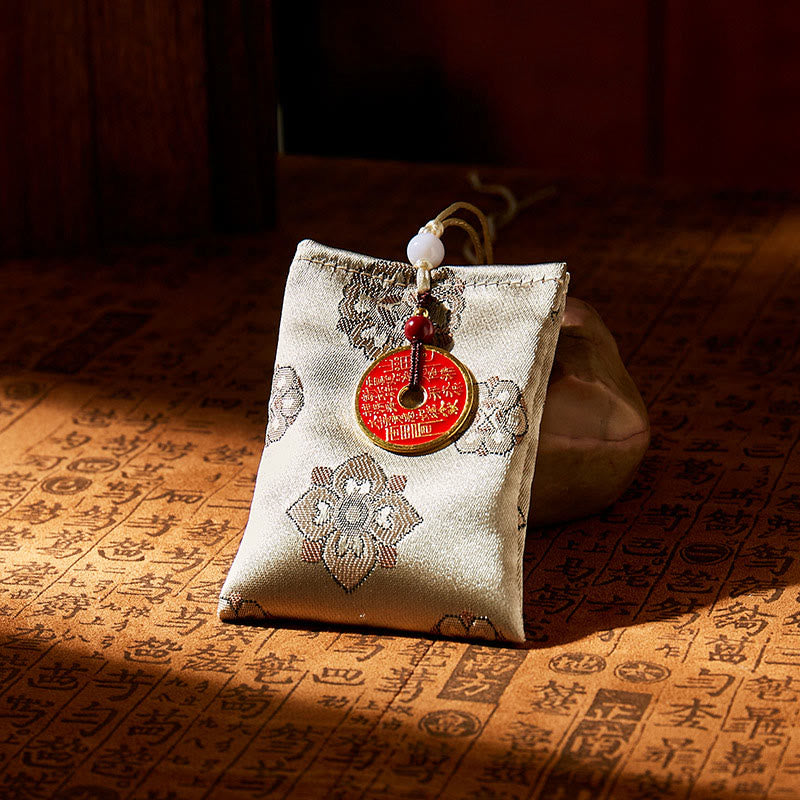 Buddha Stonesの幽霊お金を使うジャカード刺繍サシェ良縁祈願吊り下げ装飾 - グレー - image 4