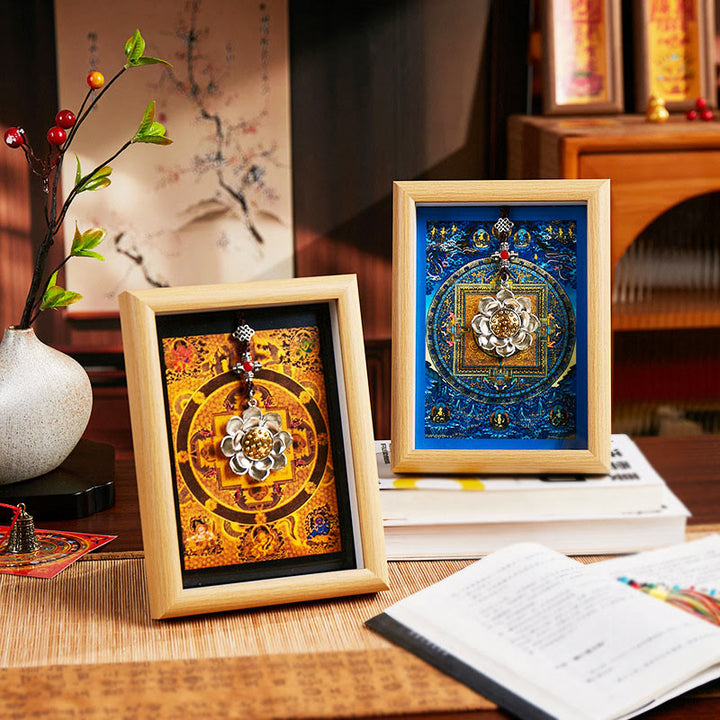 Buddha Stones蓮 金塊 タンカ フォトフレーム オーナメント ホームデコレーション - image 6