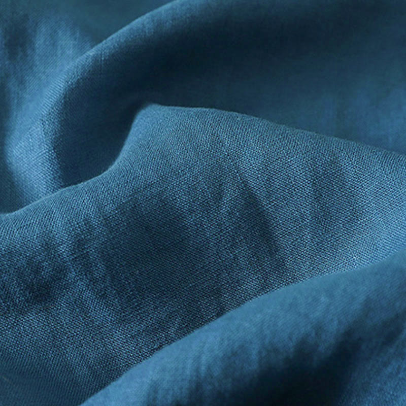 Buddha Stones秋冬 無地 フロッグボタン スタンドカラー 七分袖 ミドル丈 レディース コットンシャツ - image 16