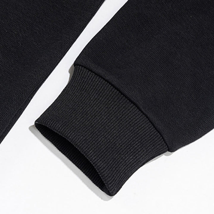 Buddha Stones秋冬ポロカラーボタンメンズスウェットシャツコットンプルオーバー - image 10