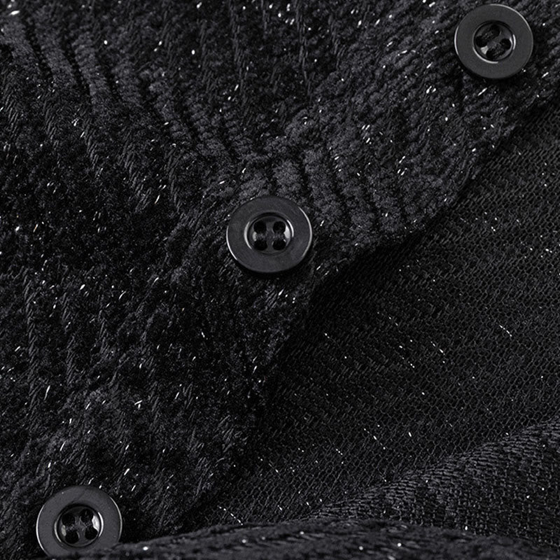 Buddha Stones秋 クルーネック ストライプ ボタン メンズ スウェットシャツ プルオーバー - image 7