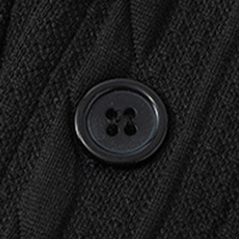 Buddha Stones秋冬 ボタン ツイストデザイン 長袖 メンズ パーカー - image 11